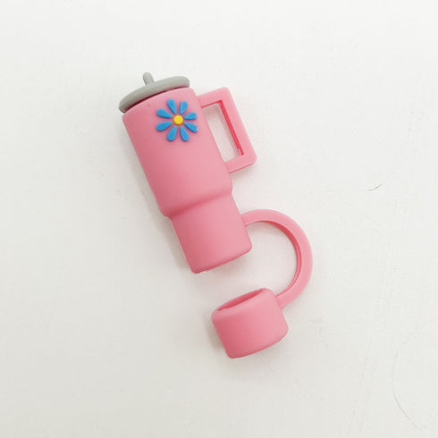 Outdoor Cup Lid Straw Cap Silicone Anti-plug Accessories Cute Tumbler Straw Toppers for Tumblers, Dust-Proof Drinking Straw Caps for Reusable Straws Tips